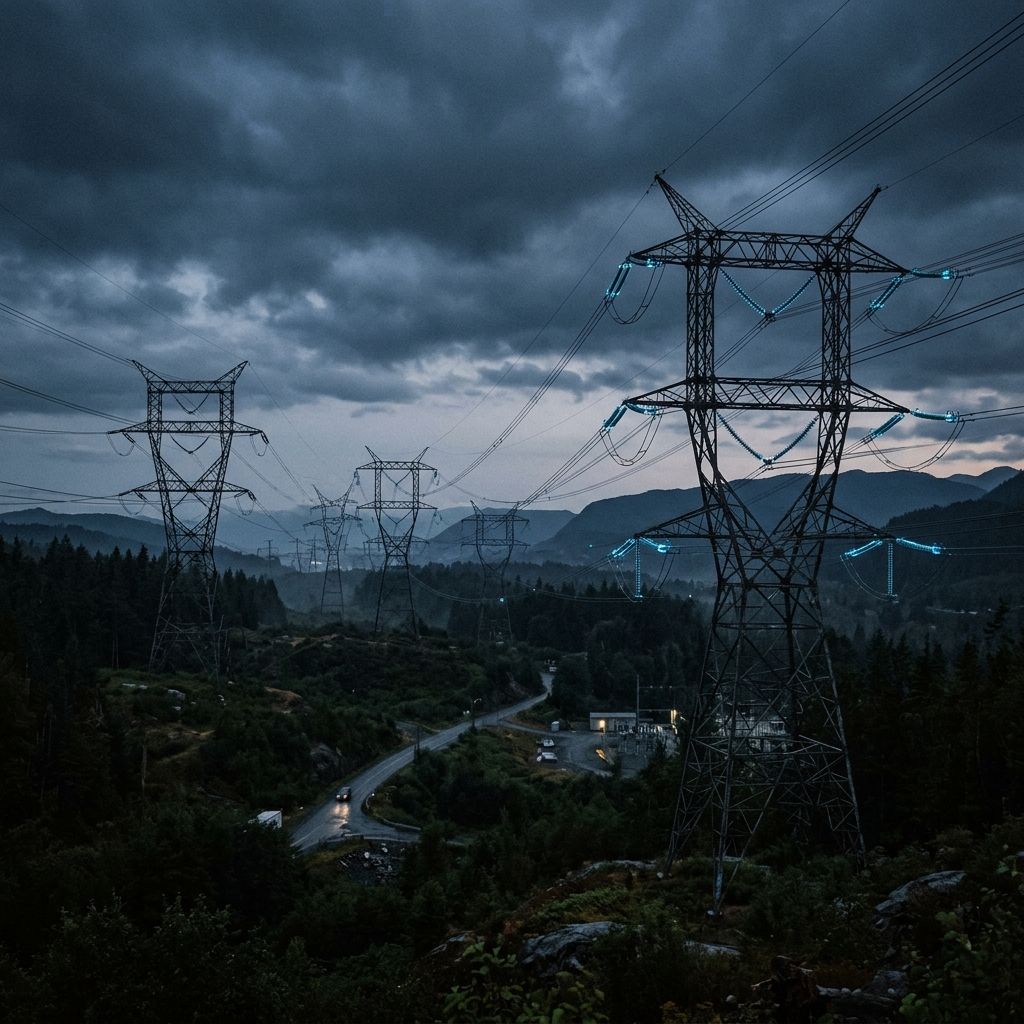 High voltage transmission background